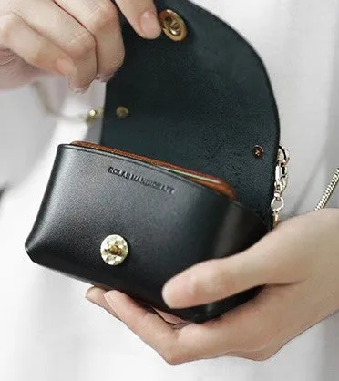 Cute Leather Womens Mini Chain Purse Makeup Handbags Tiny Chain Shoulder Bags for Women