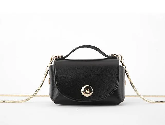Cute Leather Womens Mini Chain Purse Makeup Handbags Tiny Chain Shoulder Bags for Women