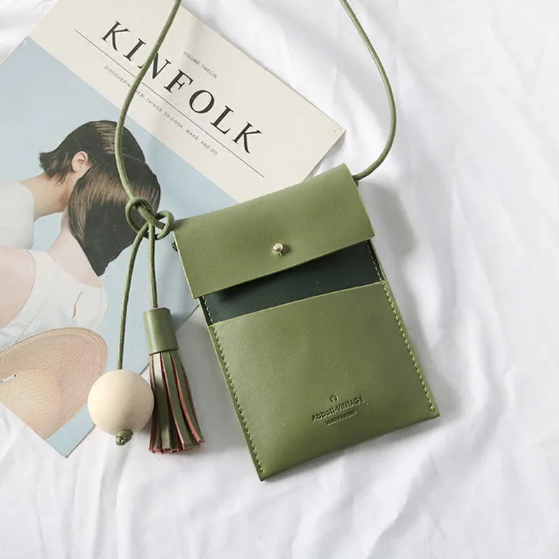 Cute Leather Womens Slim Cell Phone Purse Crossbody Purses Shoulder Bag for Women