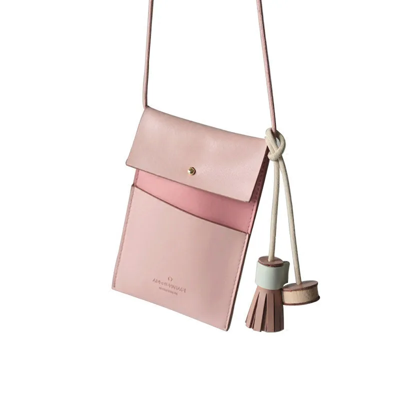 Cute Leather Womens Slim Cell Phone Purse Crossbody Purses Shoulder Bag for Women