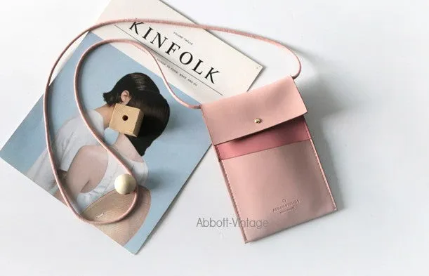 Cute Leather Womens Slim Cell Phone Purse Crossbody Purses Shoulder Bag for Women