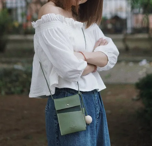 Cute Leather Womens Slim Cell Phone Purse Crossbody Purses Shoulder Bag for Women