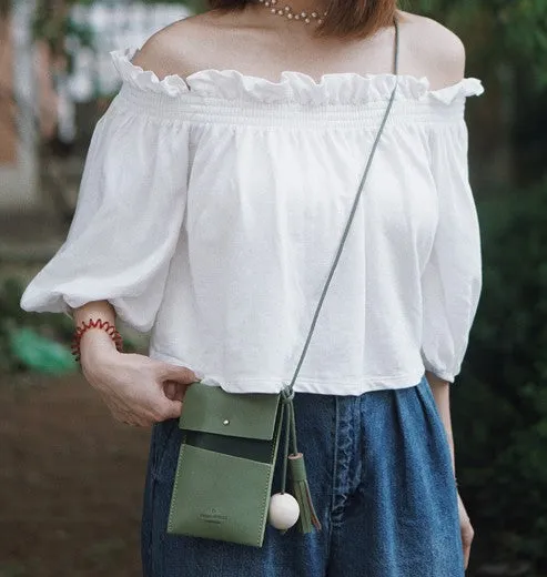 Cute Leather Womens Slim Cell Phone Purse Crossbody Purses Shoulder Bag for Women