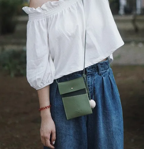 Cute Leather Womens Slim Cell Phone Purse Crossbody Purses Shoulder Bag for Women