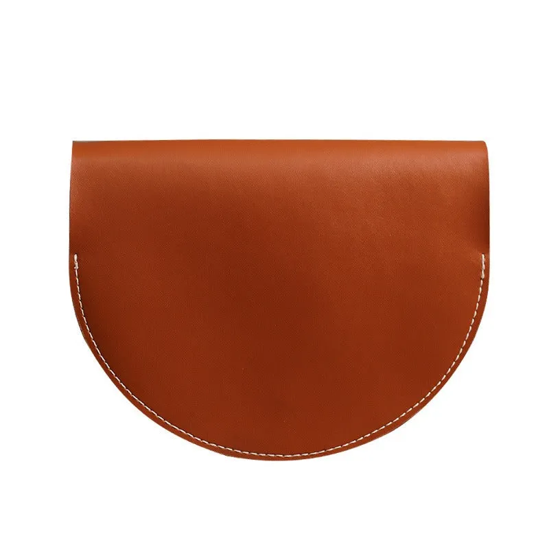 Cute White LEATHER Saddle SHOULDER Bag WOMEN Small Saddle Crossbody Purse FOR WOMEN