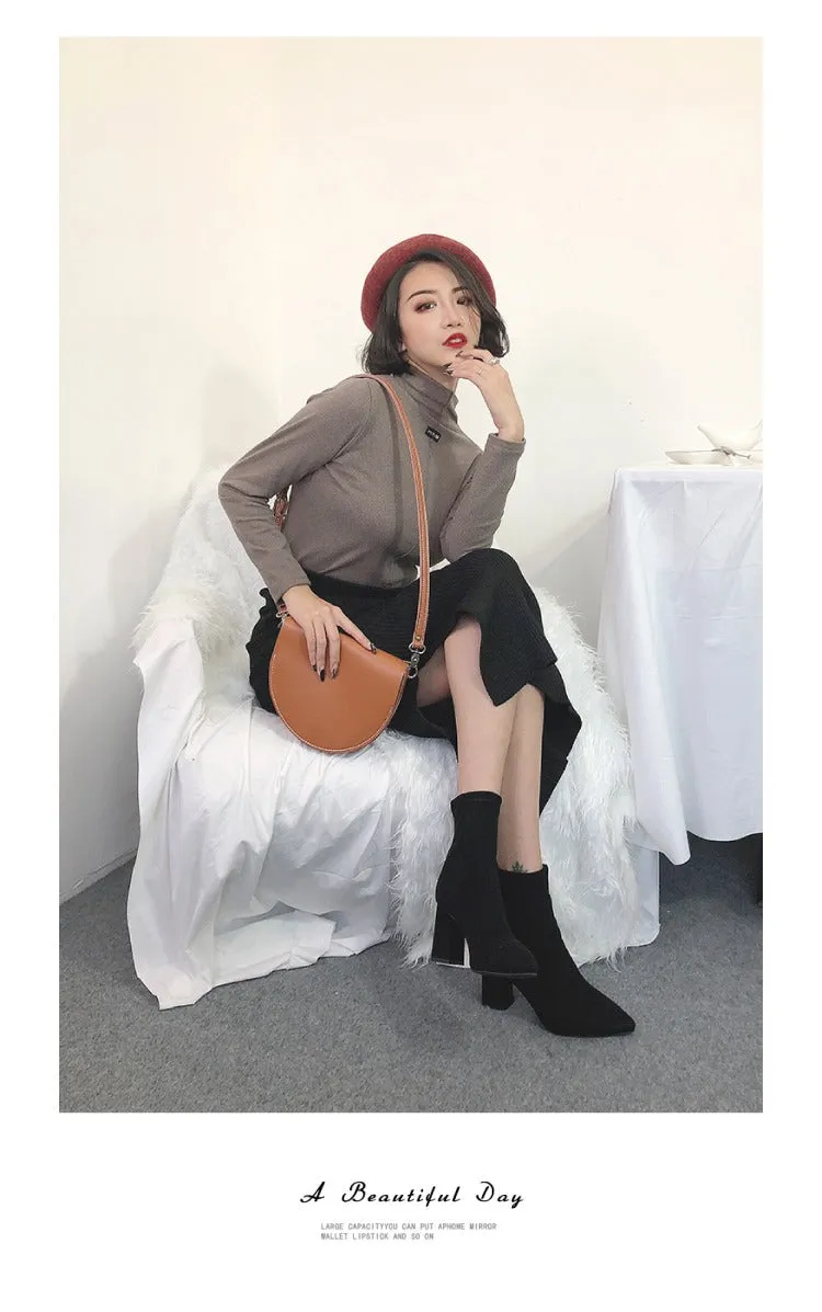 Cute White LEATHER Saddle SHOULDER Bag WOMEN Small Saddle Crossbody Purse FOR WOMEN