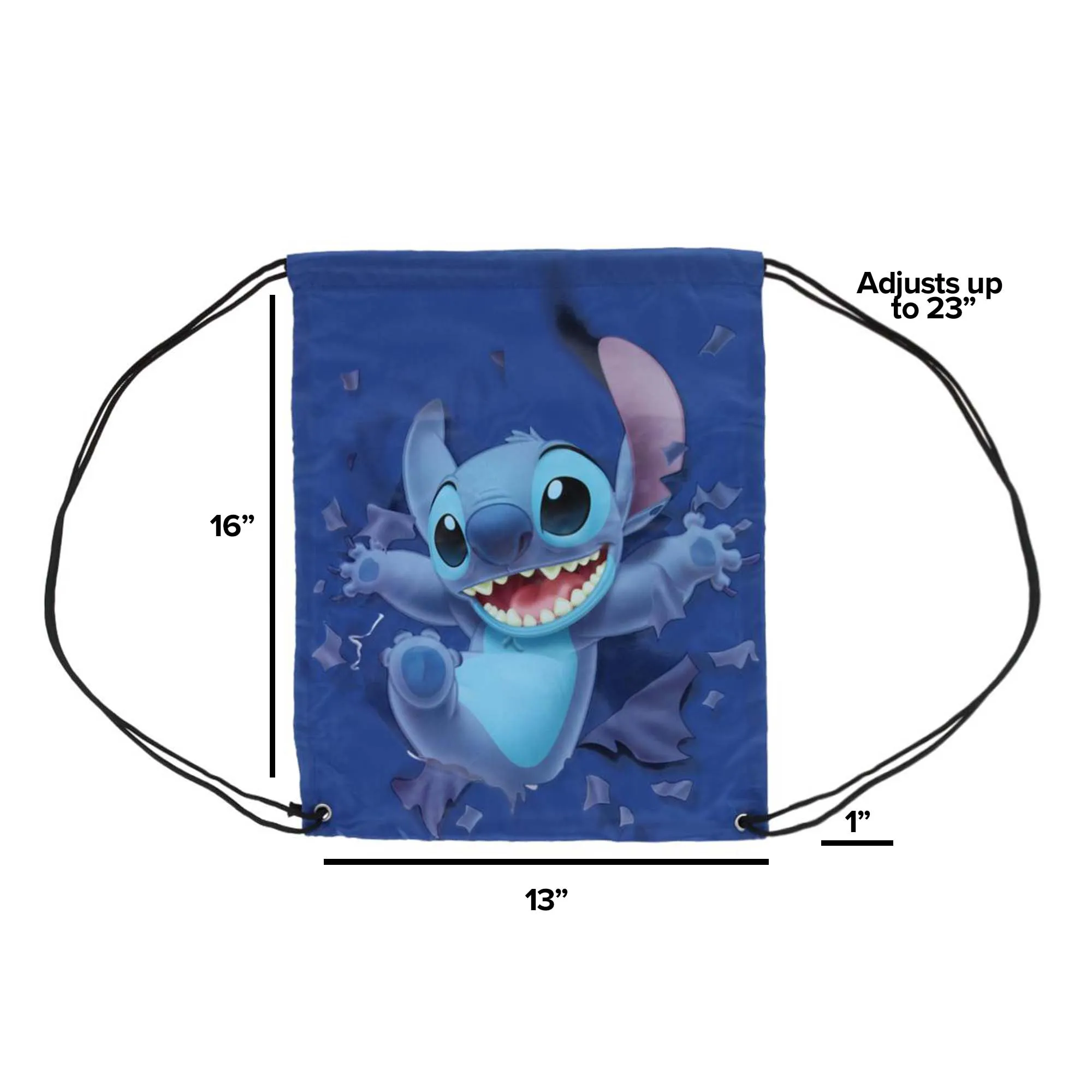 Disney Stitch Breaking Free Drawstring Backpack Bag