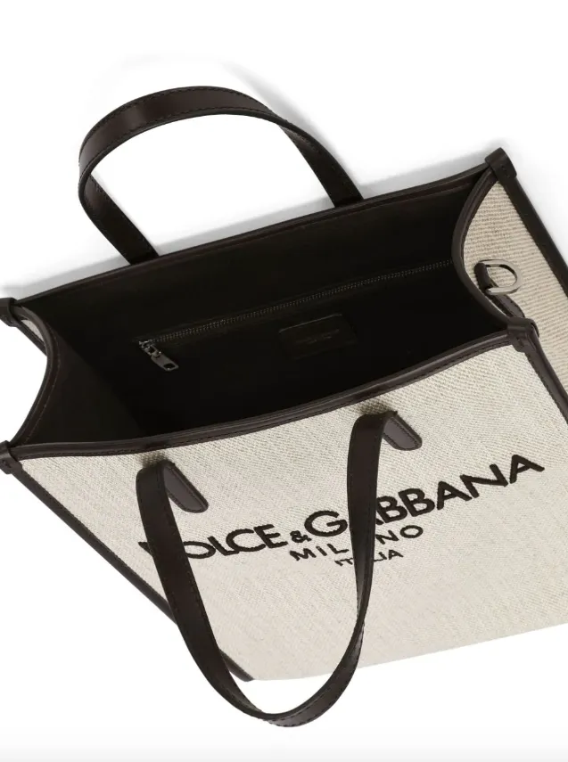 Dolce & Gabbana Small Shopping canvas tote bag