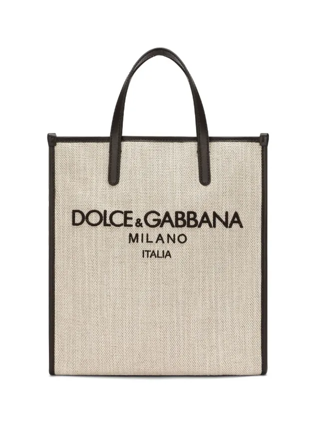 Dolce & Gabbana Small Shopping canvas tote bag