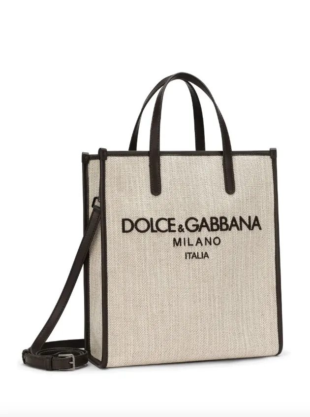 Dolce & Gabbana Small Shopping canvas tote bag