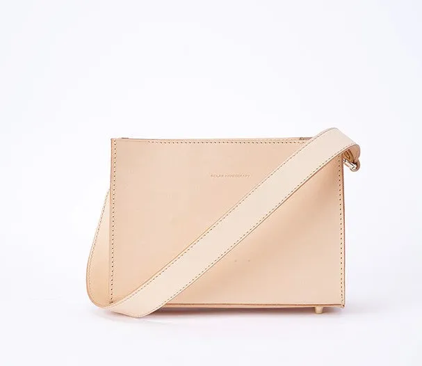 Fashion Beige Leather Women Box Tote Bag Box Handbag Shoulder Bag For Women