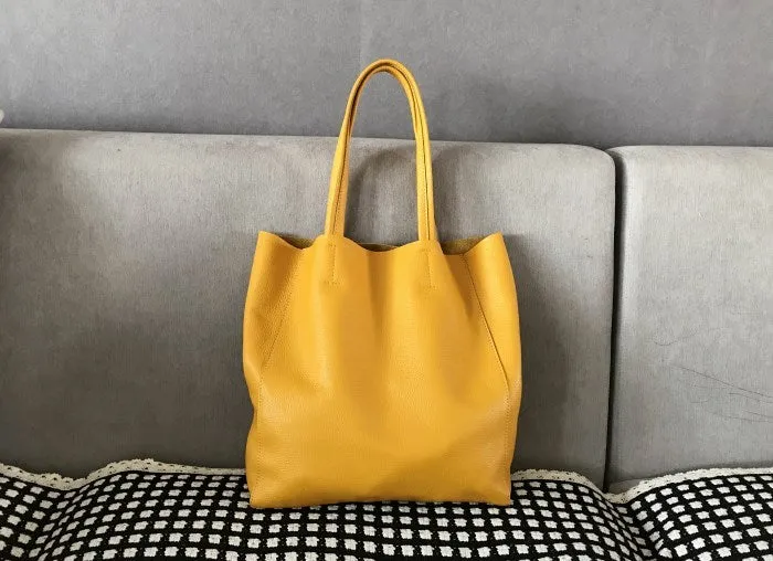 Fashion Womens White Leather Vertical Tote Bags White Shoulder Tote Bags White Handbags Tote For Women