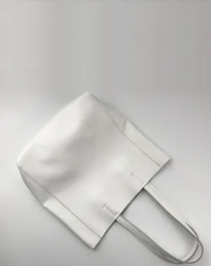 Fashion Womens White Leather Vertical Tote Bags White Shoulder Tote Bags White Handbags Tote For Women