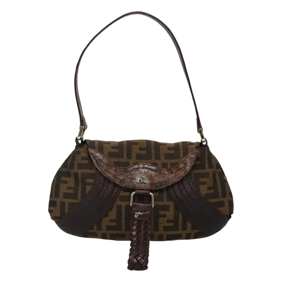 Fendi Canvas Shoulder Bag (Pre-Owned)