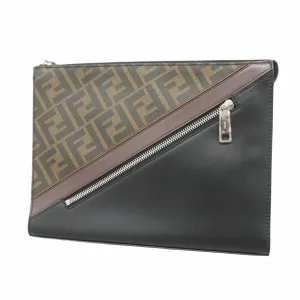 Fendi  Pvc Leather Clutch Bag (Pre-Owned)
