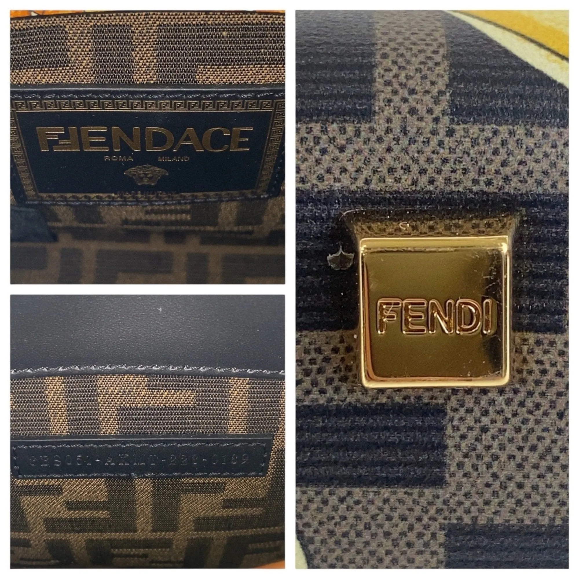 Fendi yellow Pvc Shoulder Bag Tote Bag (Pre-Owned)
