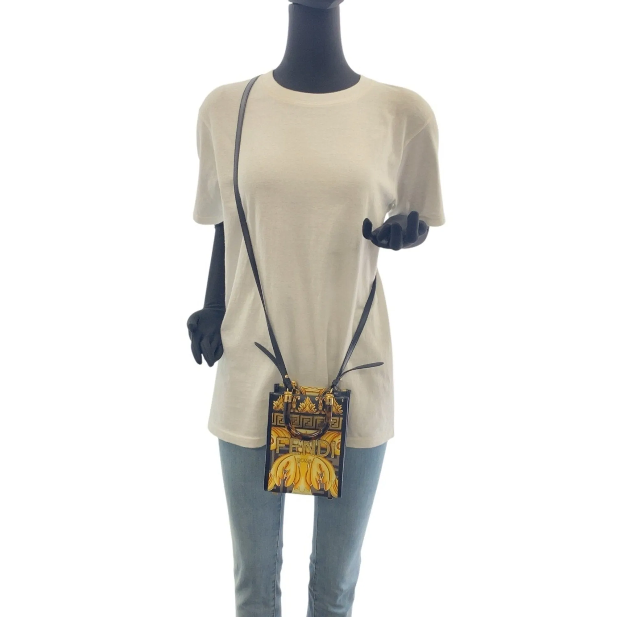 Fendi yellow Pvc Shoulder Bag Tote Bag (Pre-Owned)