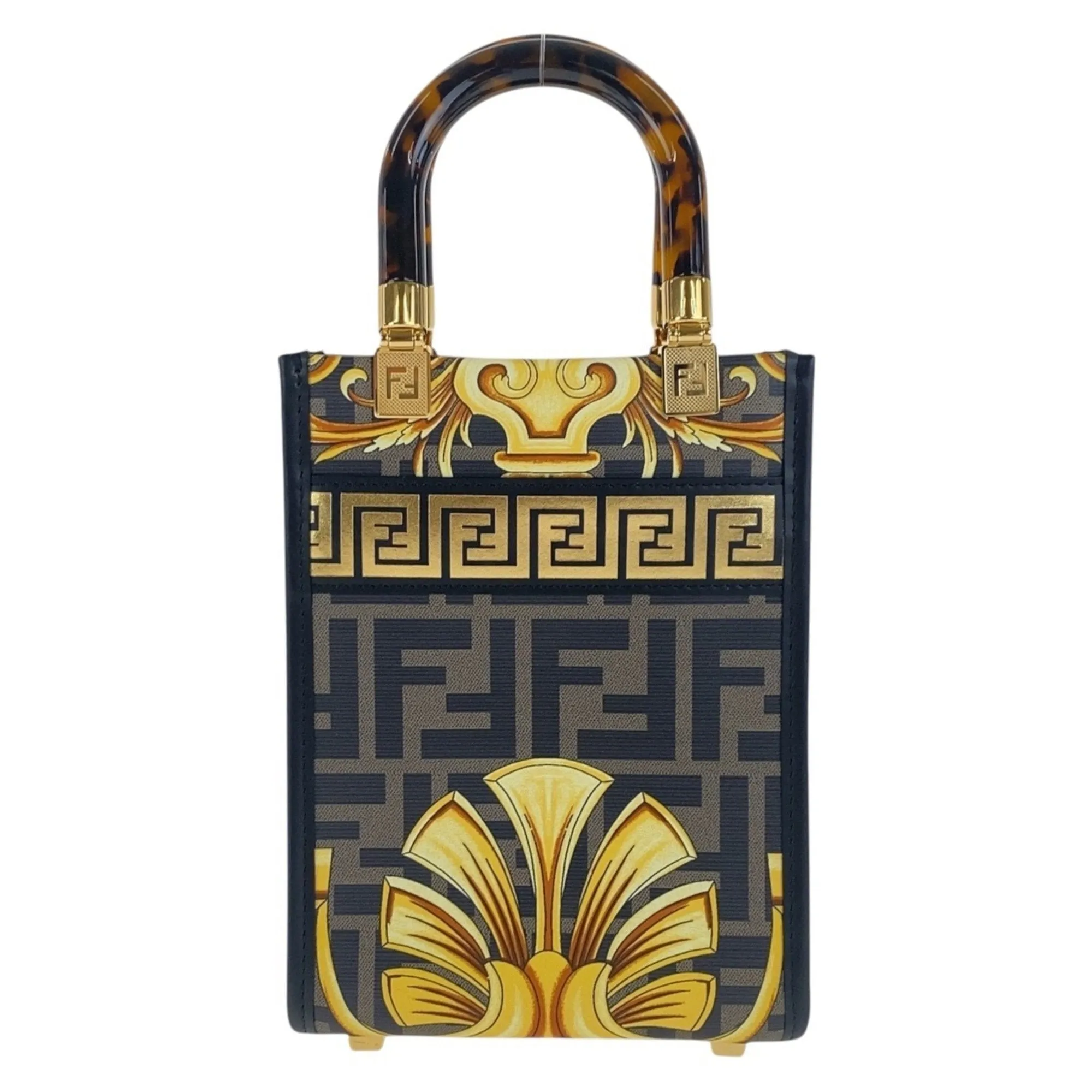 Fendi yellow Pvc Shoulder Bag Tote Bag (Pre-Owned)