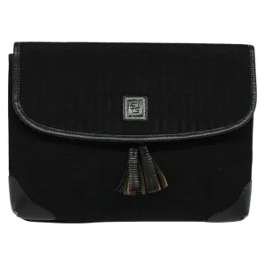 Fendi Zucchino Canvas Shoulder Bag (Pre-Owned)