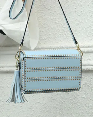 Genuine Leather crossbodybag rivet shoulder bag for women leather bag