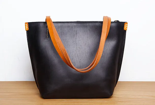 Genuine Leather Handbag Small Tote Bag Shopper Bag Shoulder Bag Purse For Women