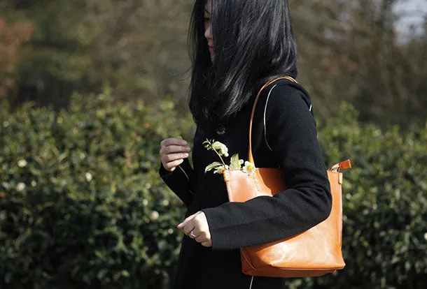 Genuine Leather Handbag Small Tote Bag Shopper Bag Shoulder Bag Purse For Women