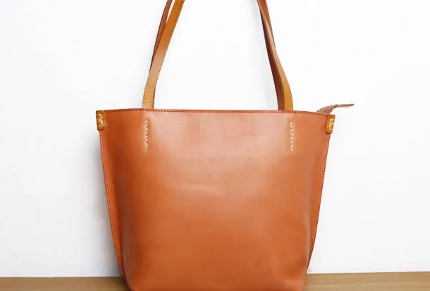 Genuine Leather Handbag Small Tote Bag Shopper Bag Shoulder Bag Purse For Women