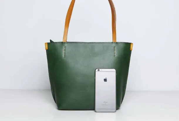 Genuine Leather Handbag Small Tote Bag Shopper Bag Shoulder Bag Purse For Women