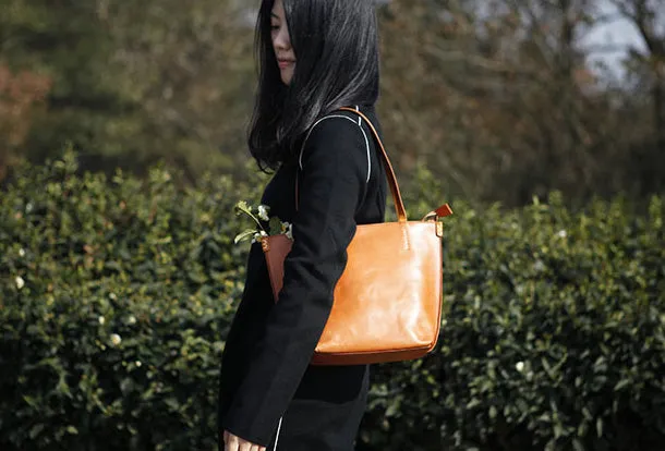 Genuine Leather Handbag Small Tote Bag Shopper Bag Shoulder Bag Purse For Women