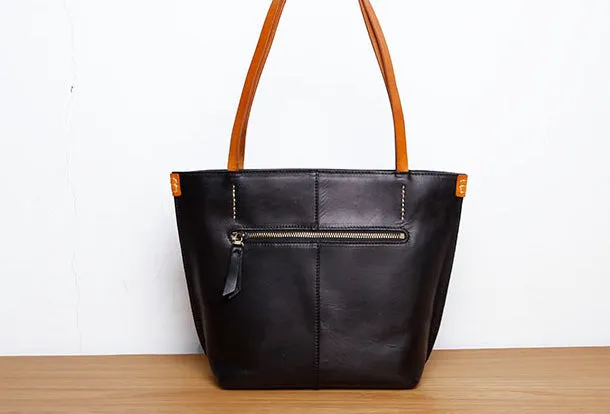 Genuine Leather Handbag Small Tote Bag Shopper Bag Shoulder Bag Purse For Women