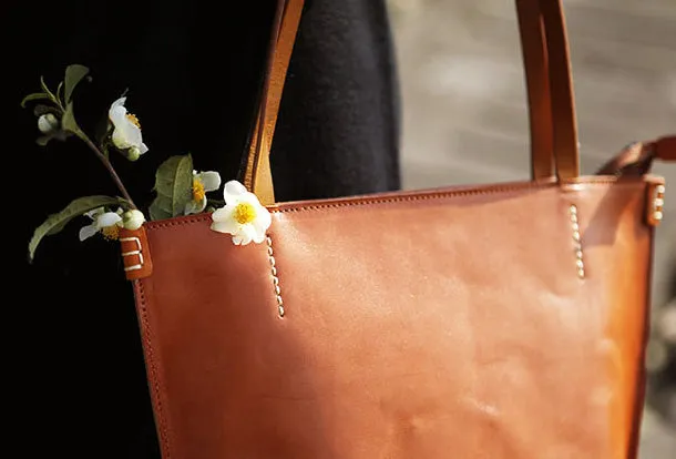 Genuine Leather Handbag Small Tote Bag Shopper Bag Shoulder Bag Purse For Women