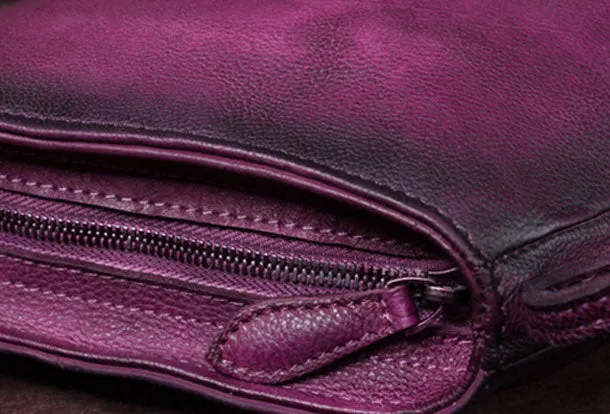 Genuine Leather Handbag Vintage Bucket Bag Crossbody Bag Shoulder Bag Purse For Women