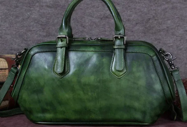 Genuine Leather Handbag Vintage Crossbody Bag Shoulder Bag Purse For Women