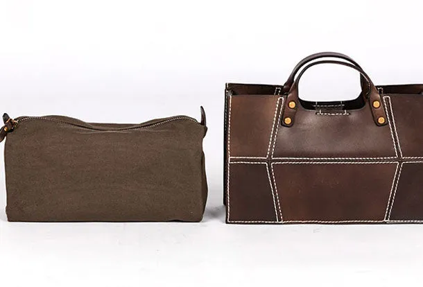 Genuine Leather Handmade Handbag Shoulder Bag Geometric Bag Purse For Women