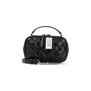 Glam Slam Camera Belt Mini Black Leather Handbag