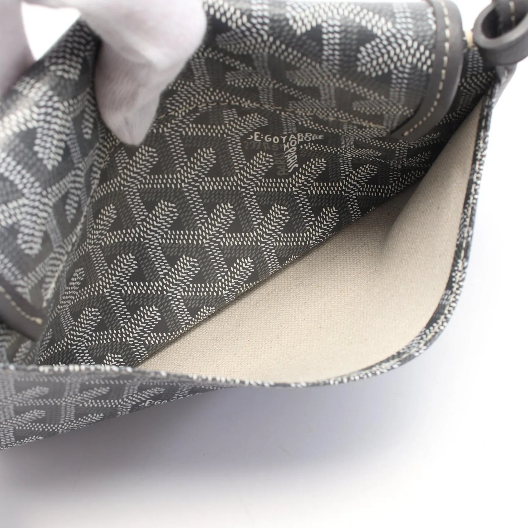 Goyard Plume Pouch Wallet Shoulder Bag PVC Canvas
