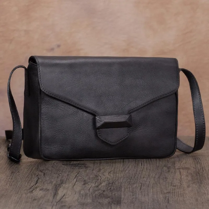 Green Vintage Ladies Leather Small Satchel Shoulder Bag Purse Brown Side Bag for Women