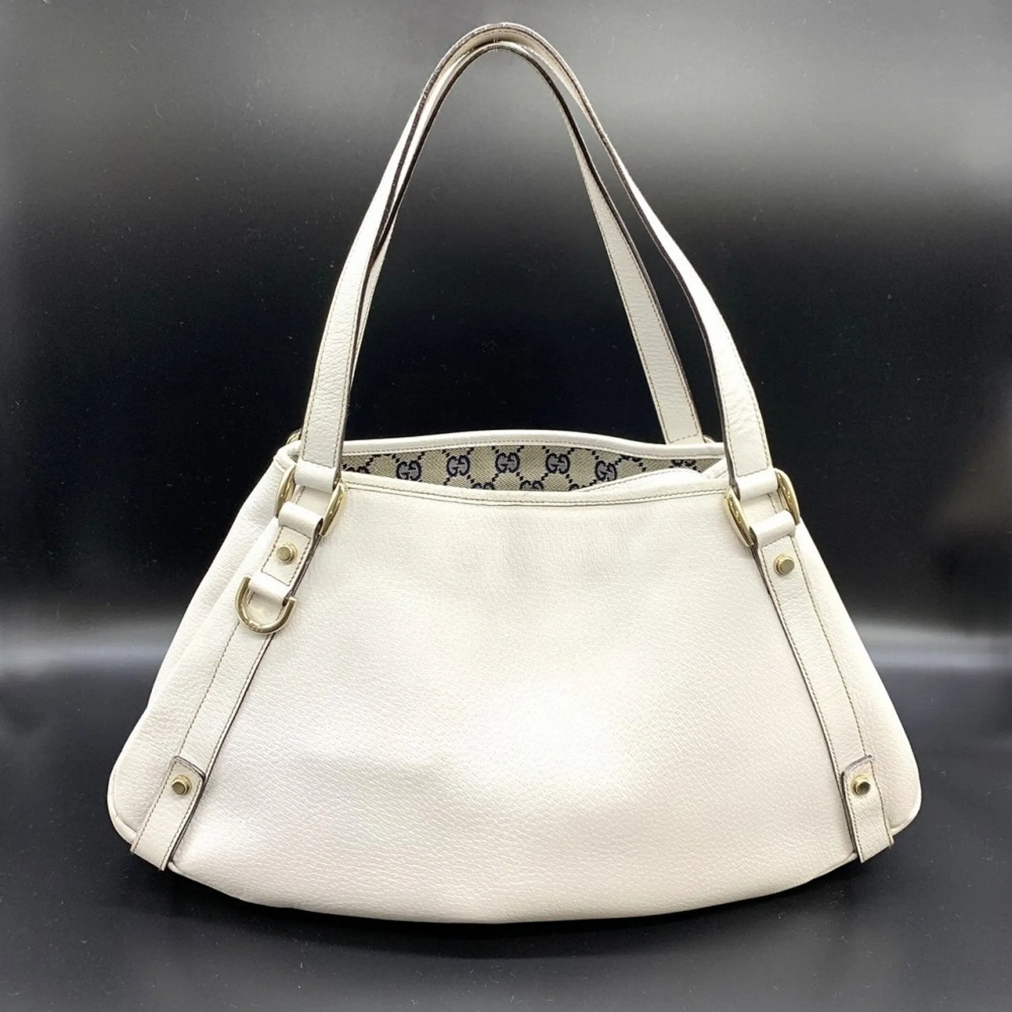 Gucci Abbey Leather Shoulder Bag Tote Bag (Pre-Owned)