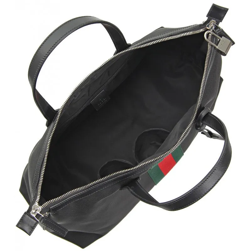 Gucci Black techno canvas duffle bag