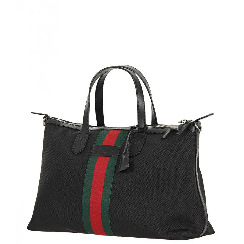 Gucci Black techno canvas duffle bag