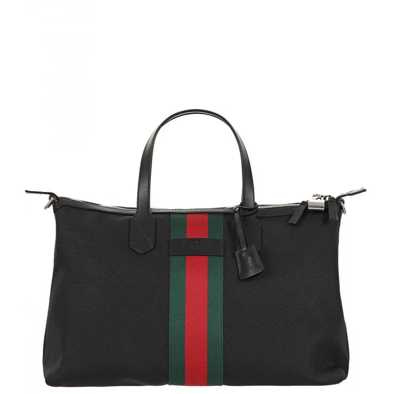 Gucci Black techno canvas duffle bag