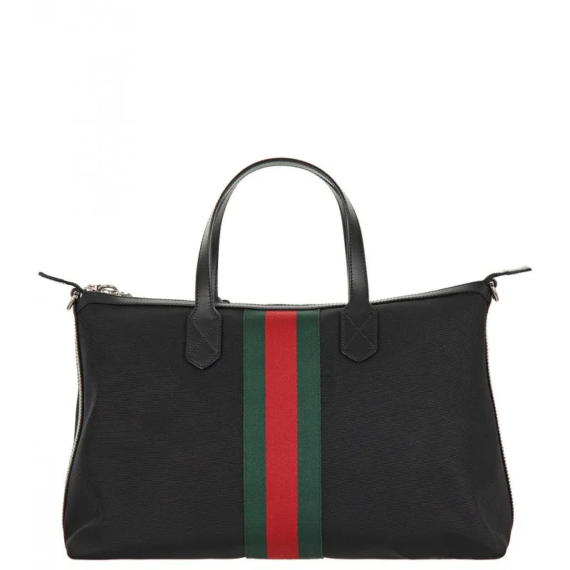Gucci Black techno canvas duffle bag
