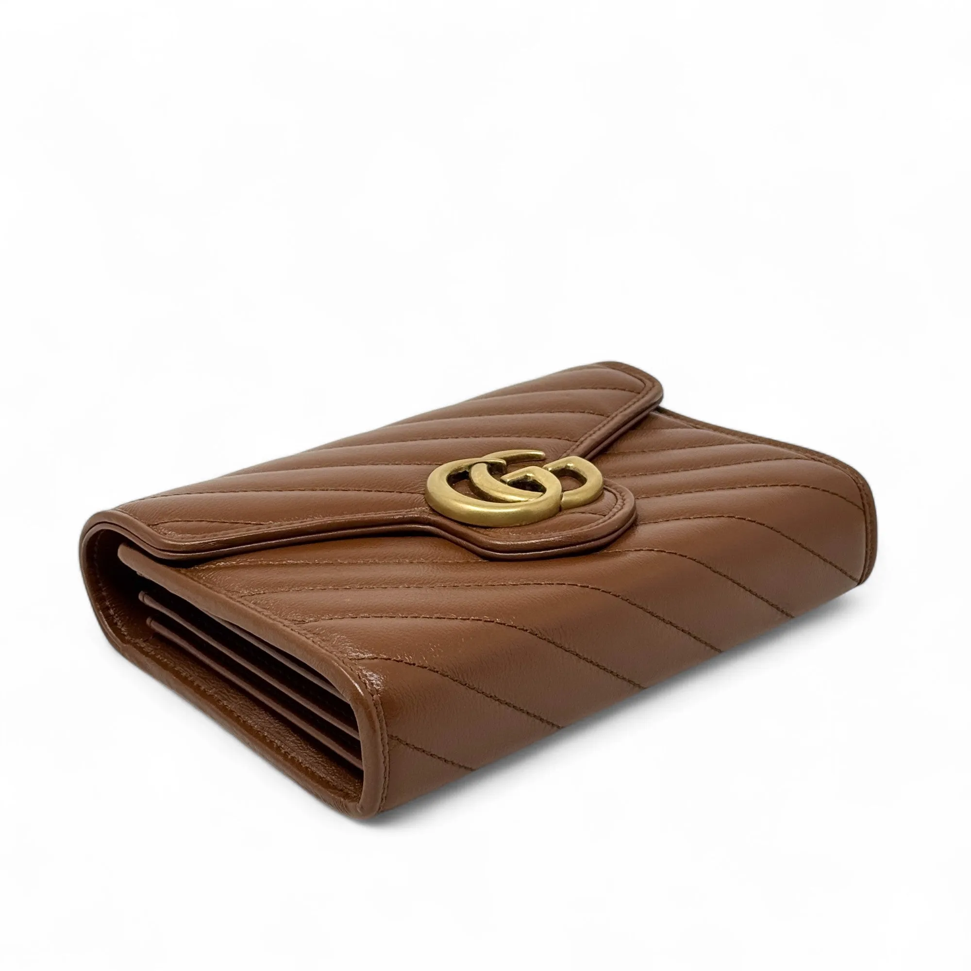 Gucci Brown Marmont Wallet On Chain