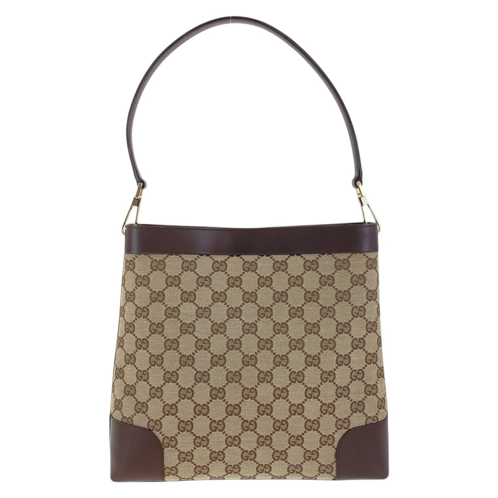 Gucci Gg Canvas Gg Canvas Leather Handbag Shoulder Bag (Pre-Owned)