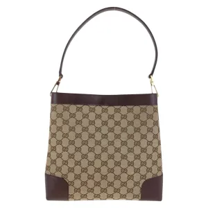 Gucci Gg Canvas Gg Canvas Leather Handbag Shoulder Bag (Pre-Owned)