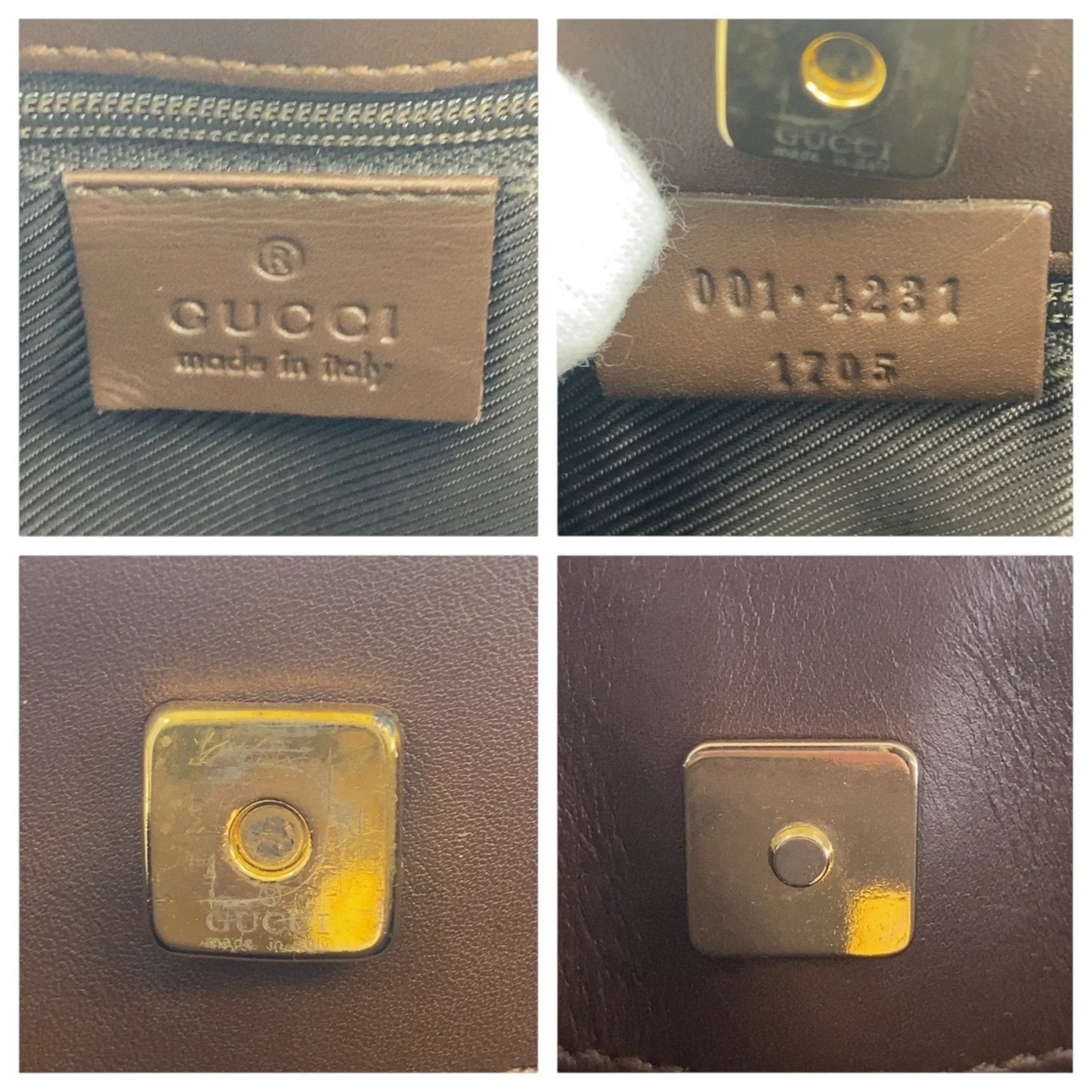 Gucci Gg Canvas Gg Canvas Leather Handbag Shoulder Bag (Pre-Owned)