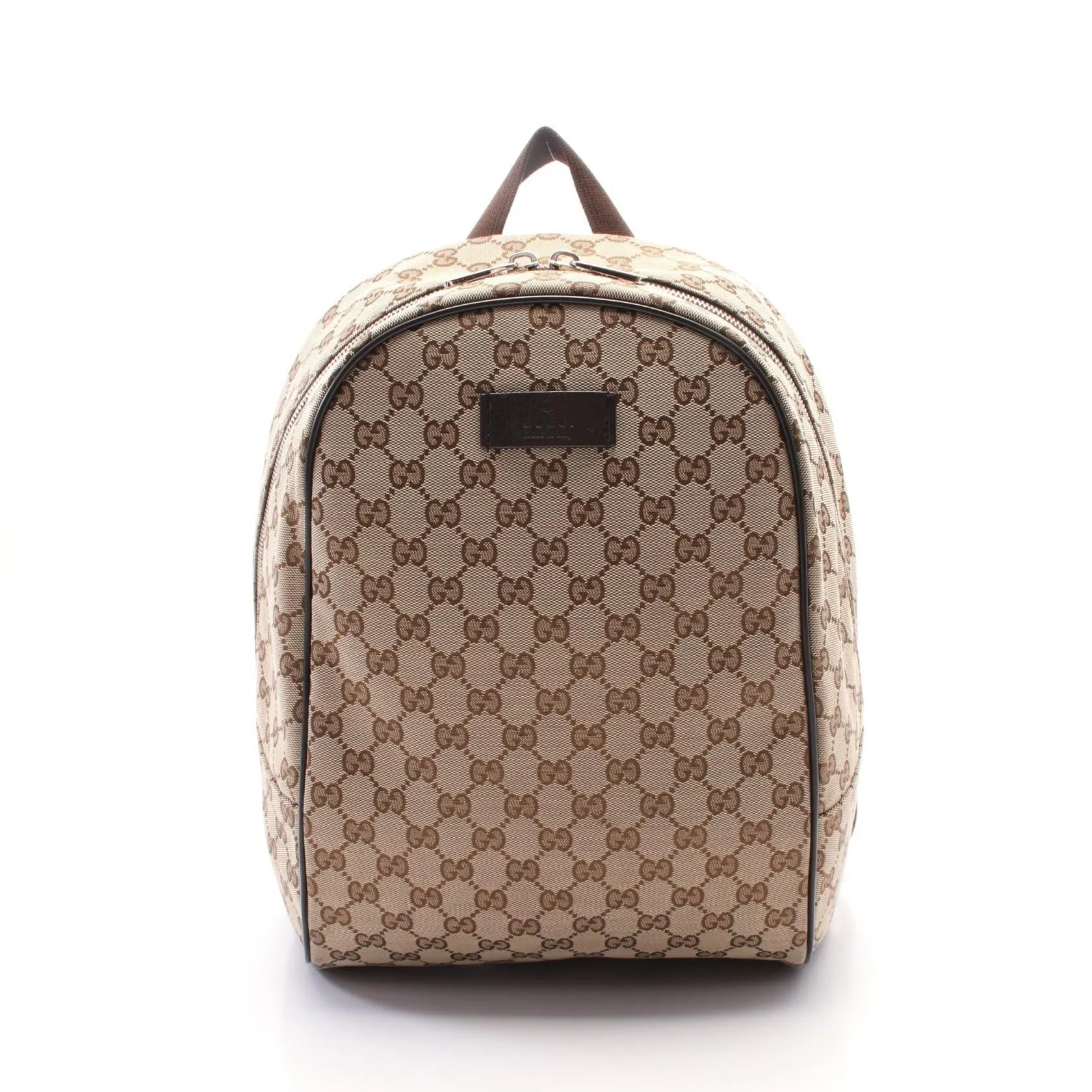 Gucci GG Canvas Leather Backpack