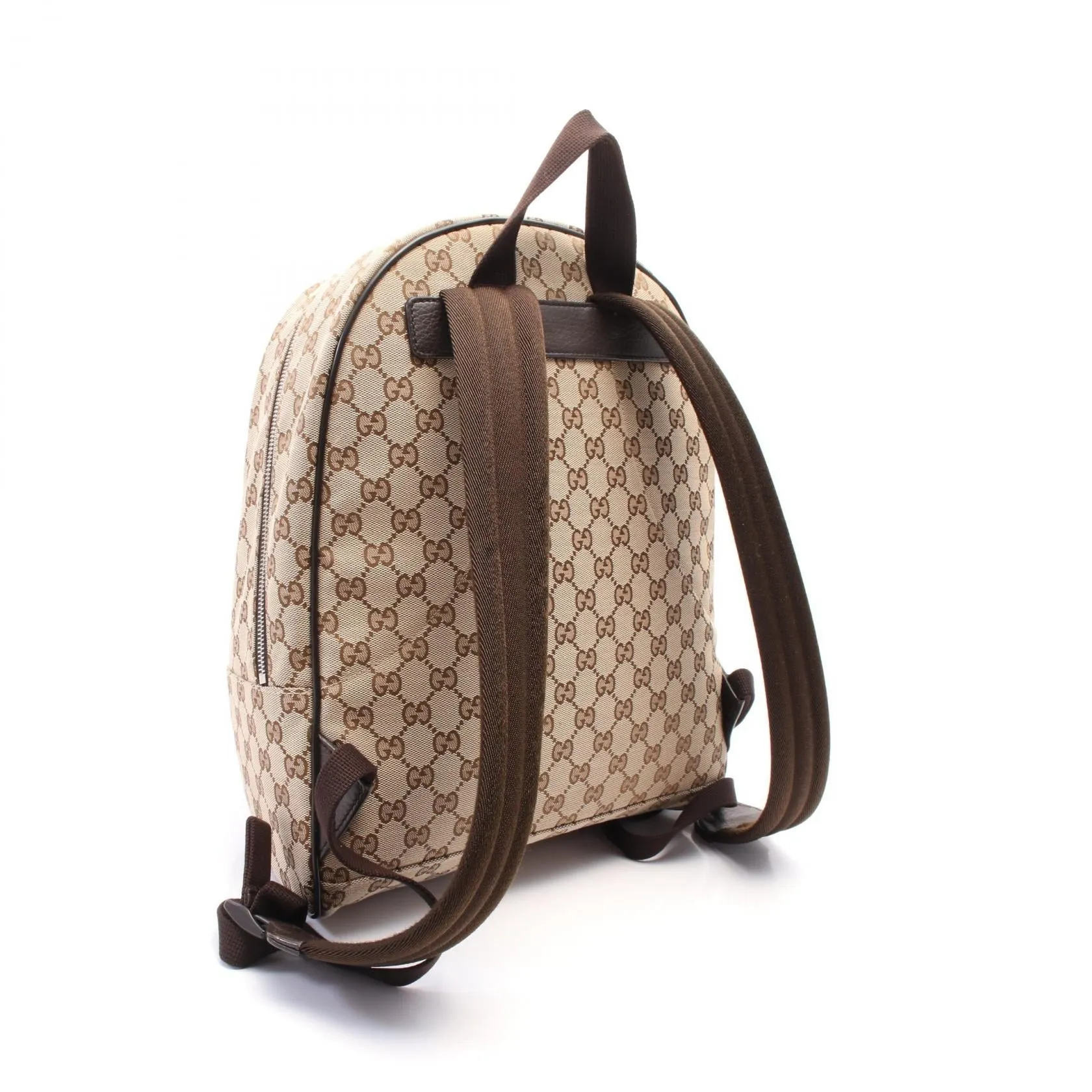 Gucci GG Canvas Leather Backpack