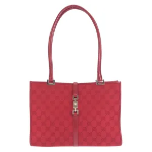 Gucci Gg Canvas Leather Handbag Shoulder Bag (Pre-Owned)