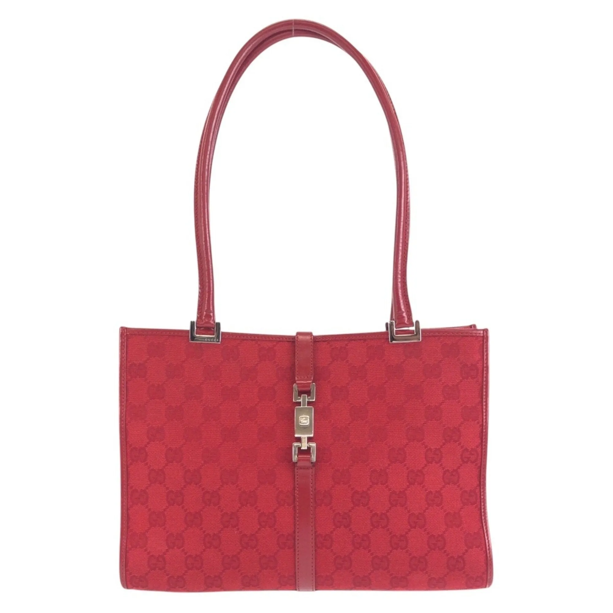 Gucci Gg Canvas Leather Handbag Shoulder Bag (Pre-Owned)